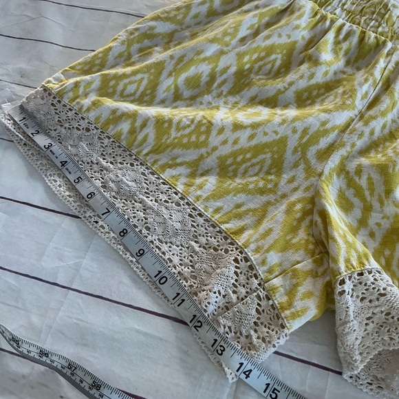 Calligraphie Yellow and White Boho Top & Shorts Set - Picture 12 of 12